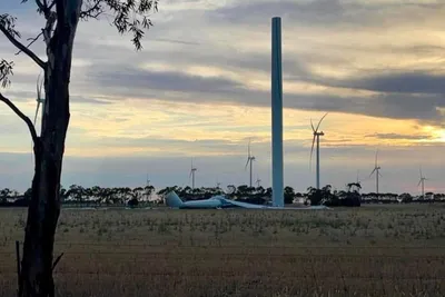 Vestas wind turbine floored by potential lightning strike