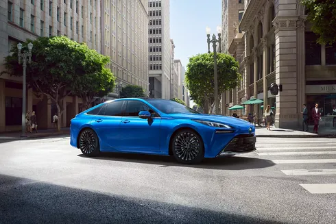 Hình ảnh quảng cáo của Toyota Mirai dành cho thị trường Anh