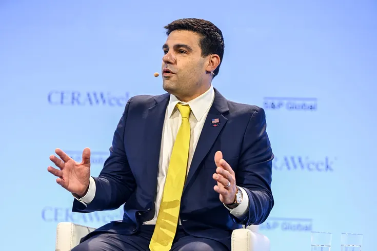 Tổng giám đốc điều hành EQT Toby Rice phát biểu tại hội nghị năng lượng CERAWeek do S&P Global tổ chức tại Houston, Texas, Hoa Kỳ vào thứ Tư, ngày 12 tháng 3 năm 2025.