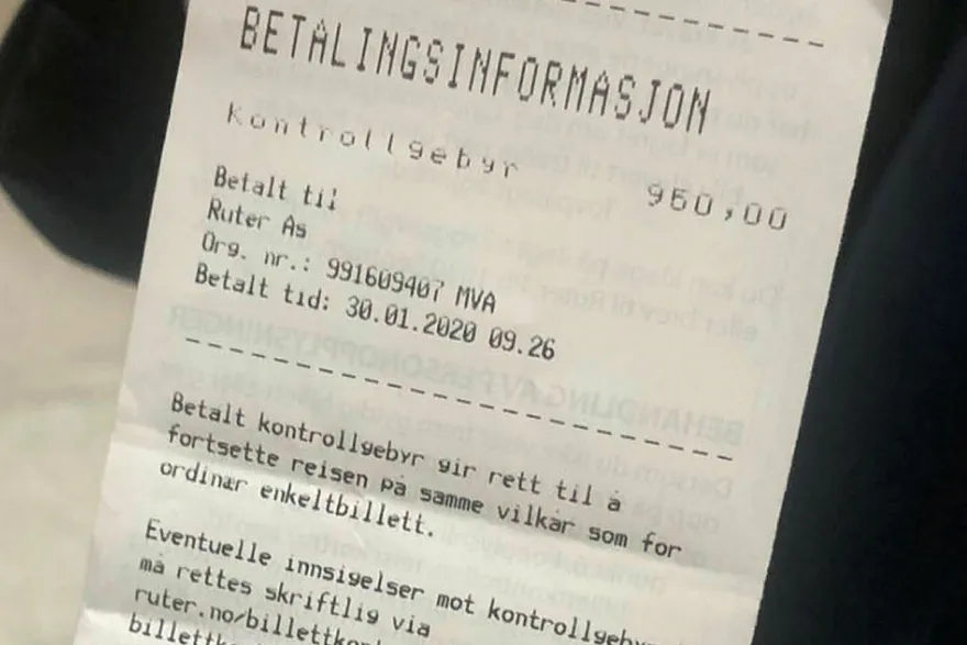 Kontrollgebyr betalt av Jonas Gahr Støre.