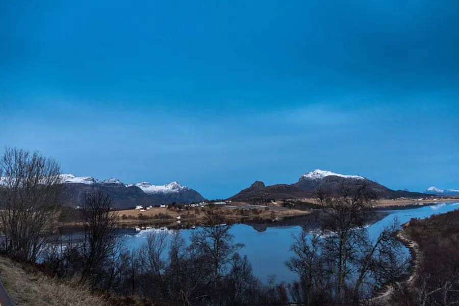 Mørketid i Nord Norge. Her fra Bø i Vesterålen.