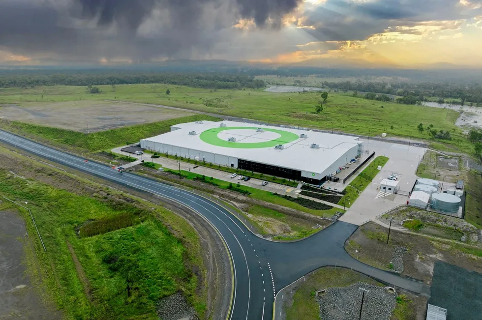 An aerial photo of Fortescue's 2GW electrolyser factory in Gladstone, Queensland, which lies adjacent to the PEM50 project