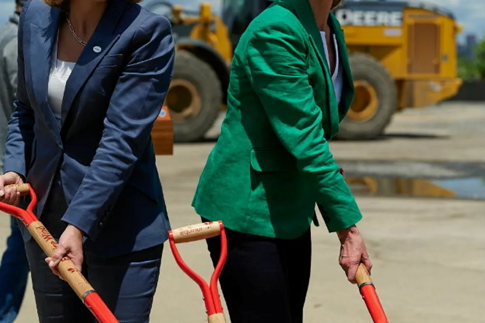 . Equinor US renewables head Molly Morris and Nyserda CEO Doreen Harris.