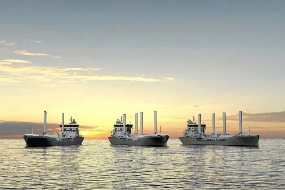 Kongsberg Maritimes tre metanolklare tankskip som bygges for danske Tärntank.