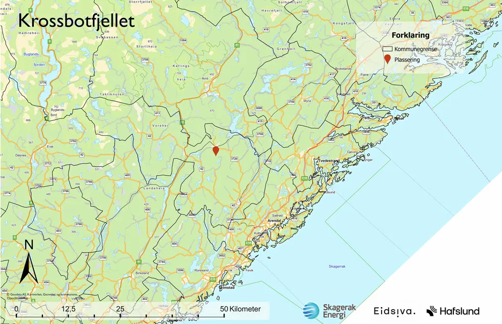 Prosjektet bærer arbeidstittelen «Krossbotfjellet» og vil produsere strøm tilsvarende forbruket til 40 000 husstander.