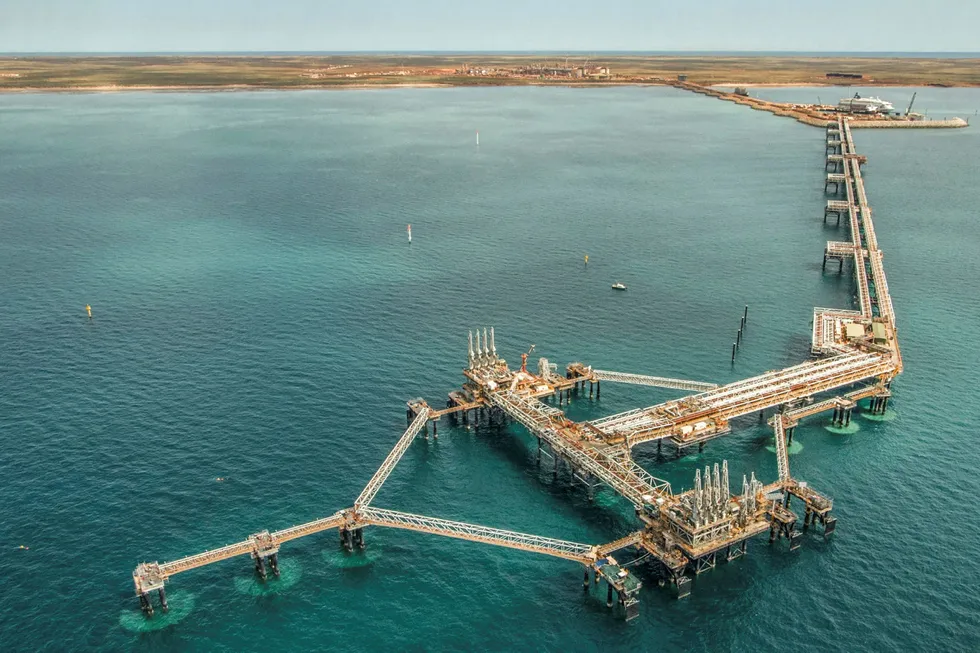 Long distance: the jetty at the Gorgon LNG project in Australia