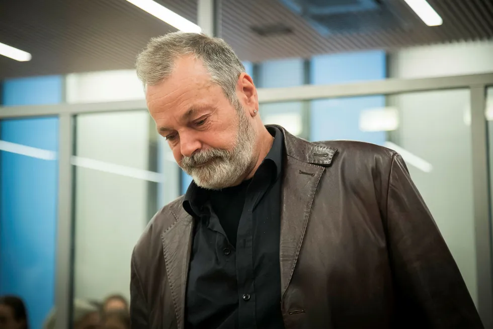 Eirik Jensen i rettssal 250 i Oslo tinghus mandag før domsavsigelsen han og Gjermund Cappelen. Foto: Heiko Junge / NTB scanpix Foto: Heiko Junge/NTB Scanpix.
