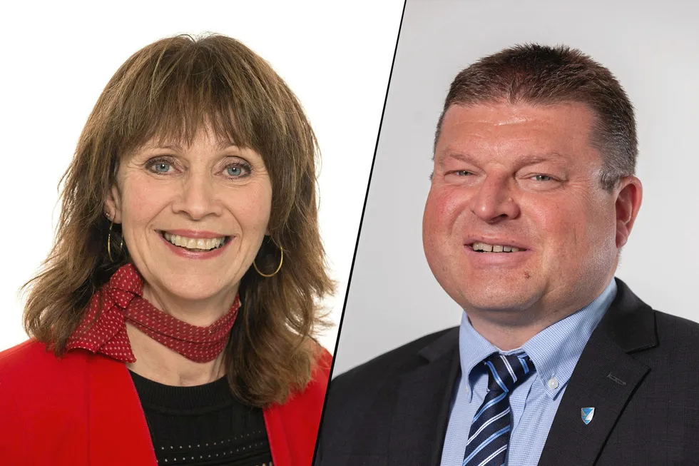 Jenny Følling og Arve Helle sitter begge i styret for Sogn og Fjordane Holding.