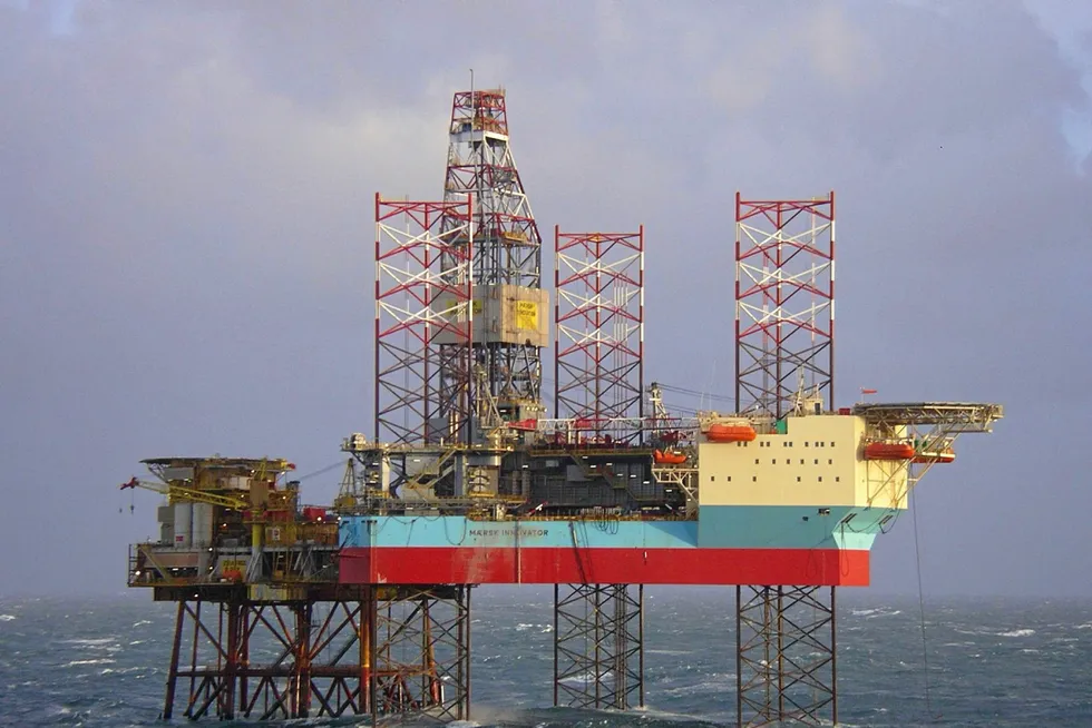 On call : The Noble Innovator (pictured where while named Maersk Innovator), before its sale to Noble.