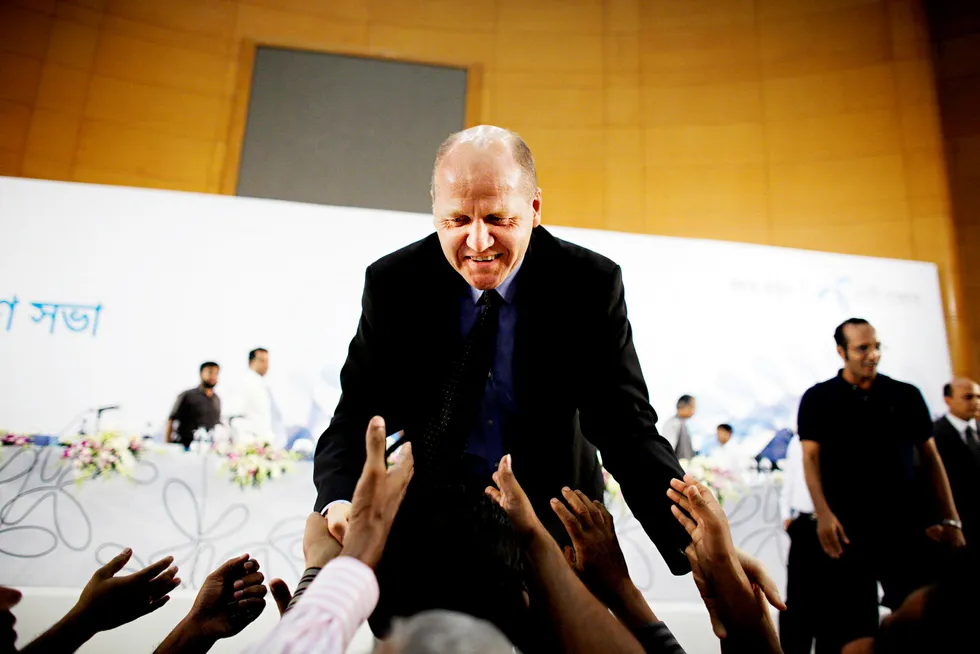 Til tross for at Telenor ikke er inne i India lenger, tror Sparebank 1 Markets at dette kan øke den politiske risikoen knyttet til selskapets rammevilkår i Asia. Her Telenor-sjef Sigve Brekke.