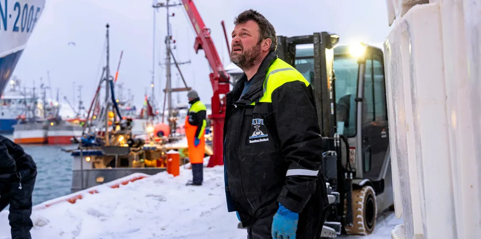 Ben Josef Sjøhaug er formann på Sufi AS sitt mottak i Ramberg.