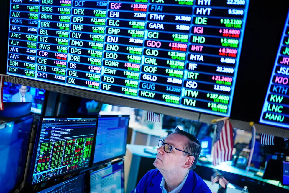 Fra Wall Street i New York.