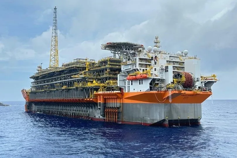 The Almirante Tamandare FPSO is producing in the Buzios pre-salt field offshore Brazil.