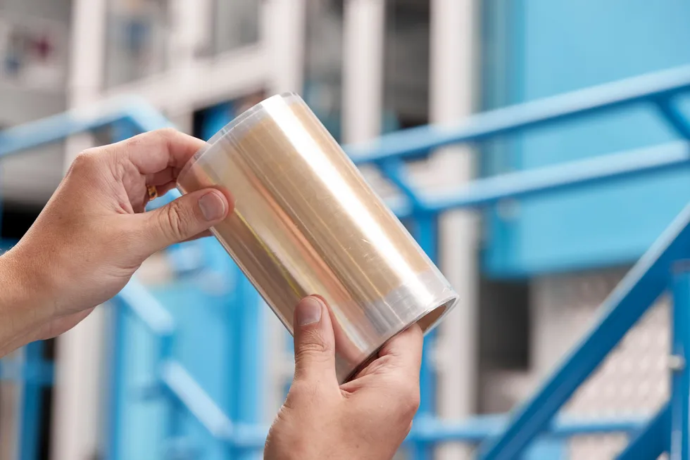 Roll of Evonik's AEM electrolyser membrane