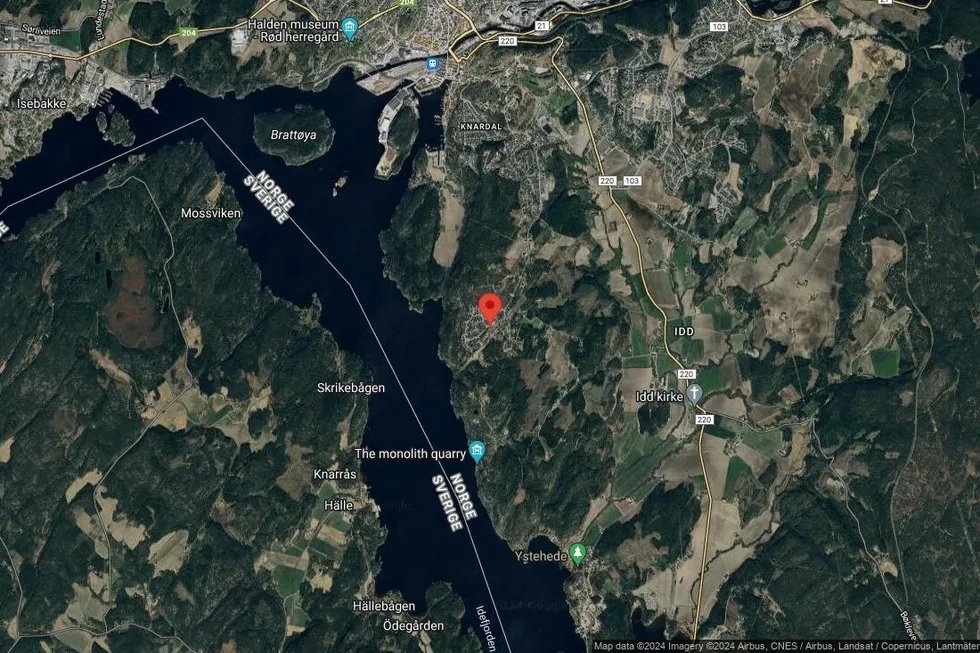 Området rundt Brattskottveien 16C, Halden, Østfold