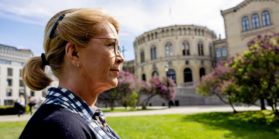 Åslaug Haga, som nå er vindgeneral i Norwea. . Åslaug Haga Norwea.