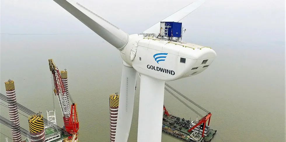 Goldwind kept its number-one spot in China in 2018, said CWEA.