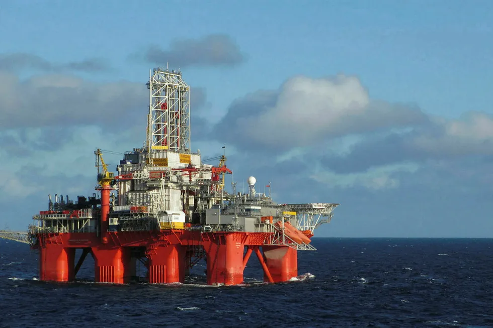 Ready to drill: Transocean Spitsbergen . .