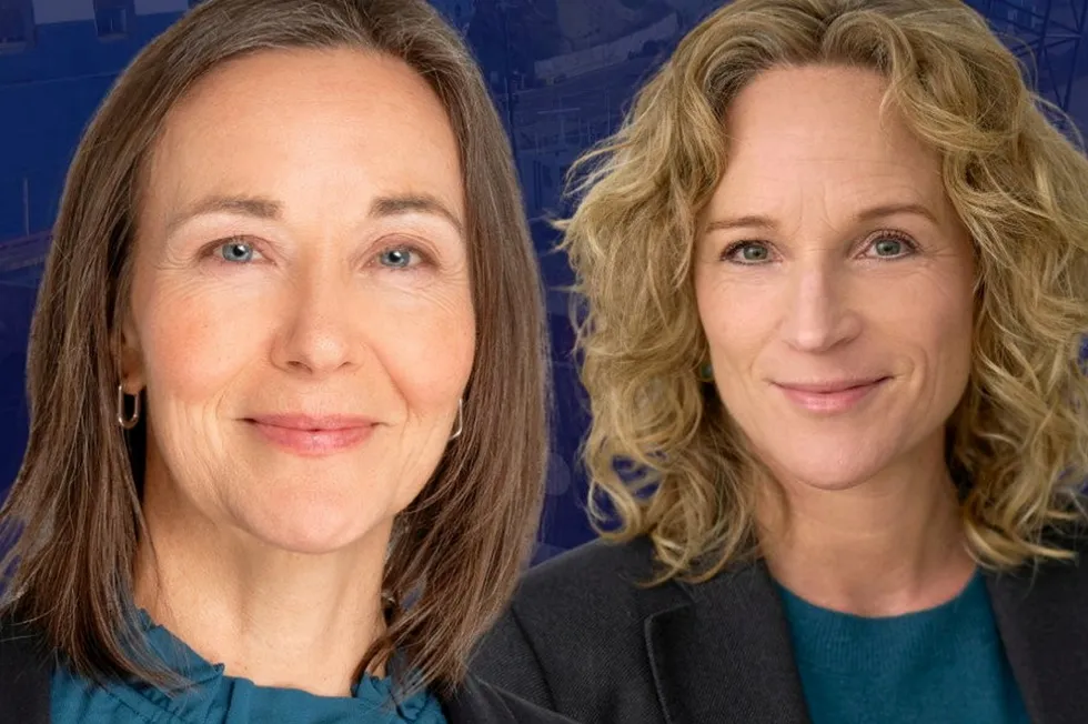 Pia Meling (t.h) slutter i jobben som leder i Grieg Green. Elin Saltkjel tar over i mars neste år.