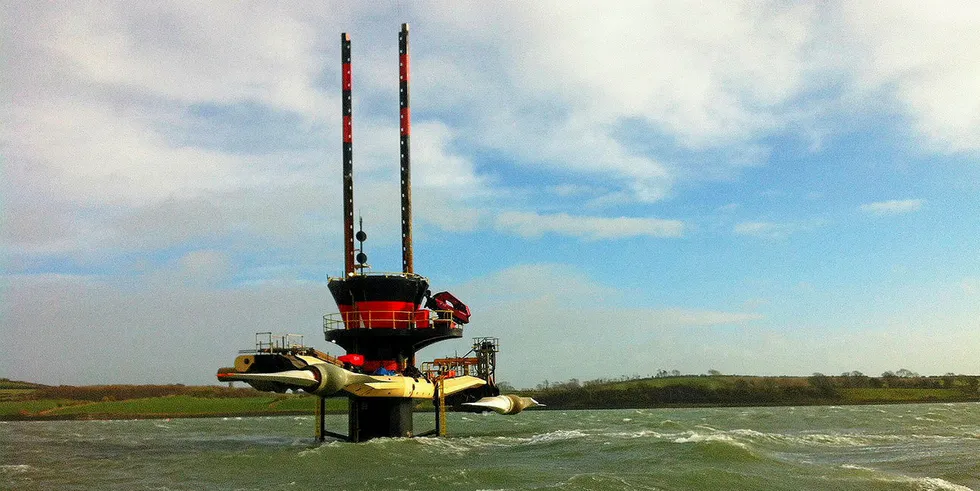 The SeaGen tidal turbine operated in Strangford Lough, Northern Ireland, from 2008-2016