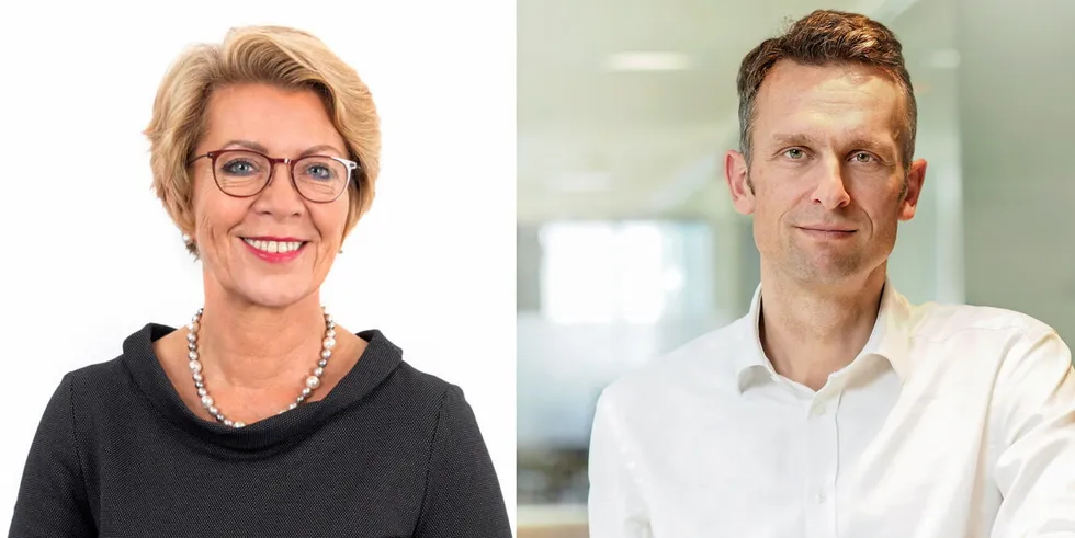 Både Åslaug Haga som er leder i Norwea og Energi Norge-leder Knut Kroepelien håper den nye olje- og energiministeren får fortgang på utbyggingen av vindkraft.
