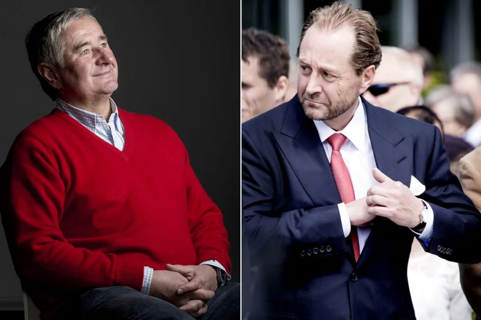 Christen Sveaas (t.v.) fikk onsdag støtte fra en annen storeier i Solstad Offshore, som også føler seg dårlig behandlet av Aker og Kjell Inge Røkke.
