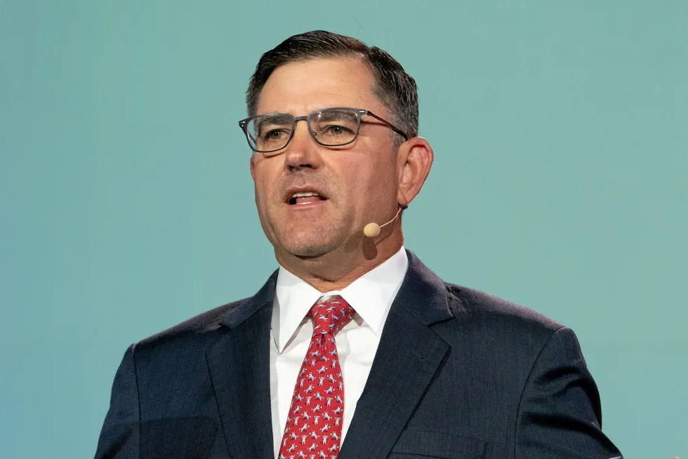 Revving up: Halliburton chief executive Jeff Miller at the 23rd World Petroleum Congress.