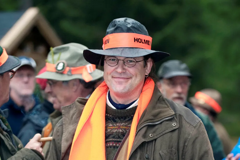 Daværende Finansminister Anders Borg på jakt i Malingsbo-Kloten i Sverige i 2009. Arrangert av Fredrik Lundberg og skogselskapet Holmen. Foto: Fredrik Sandberg/TT/NTB Scanpix