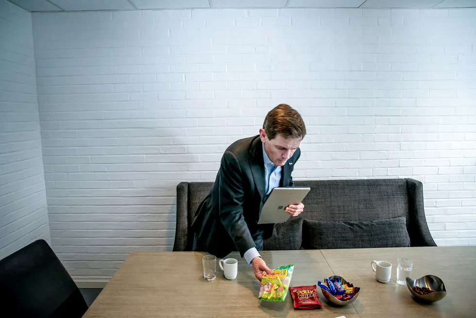 Orklas konsernsjef Peter Ruzicka skuffet markedet med svake resultater onsdag, blant annet etter å tapt kontrakt med Wrigleys Extra og Hubba Bubba. Foto: Gorm K. Gaare