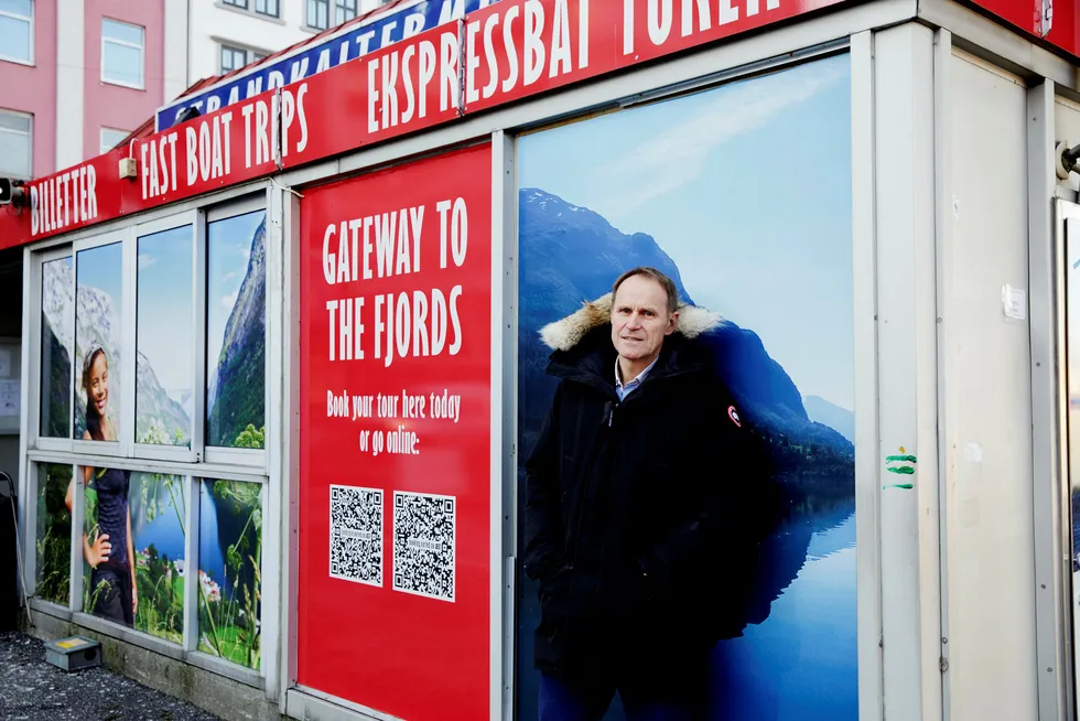 Med et driftsresultat på nær 40 øre av hver omsatte krone, kan Steinar Aase i Fjord Tours i Bergen juble over nok et rekordår. Foto: Paul S. Amundsen