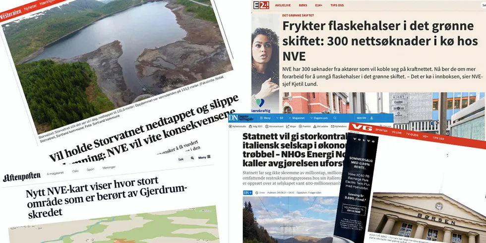 Tall viser at NVE ligger an til et høyt antall presseklipp i år. Statkraft og Statnett havner langt bak.
