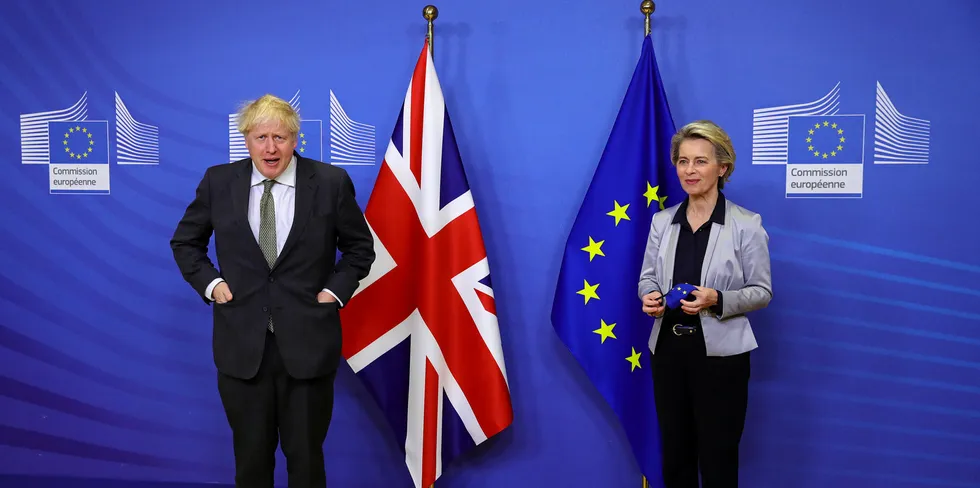 UK Prime Minister Boris Johnson and European Commission president Ursula von der Leyen meet for a dinner as they try to reach a breakthrough on a post-Brexit trade deal.