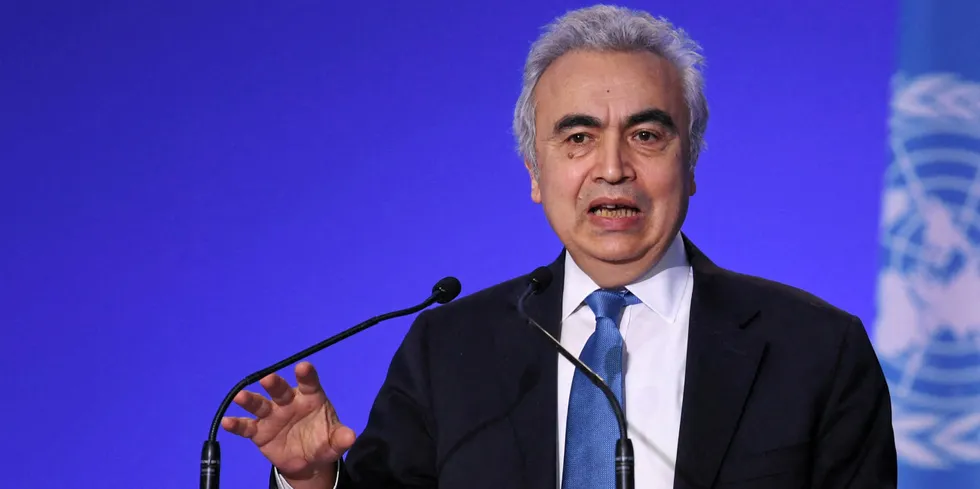 IEA executive director Fatih Birol speaking at the UN's climate summit in Glasgow, Scotland, last year.