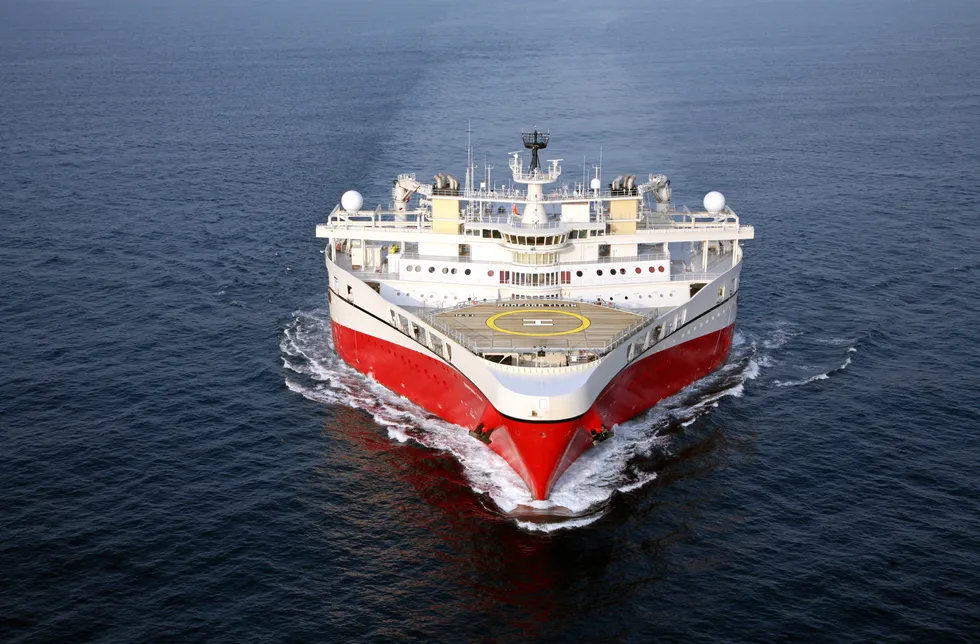 Low bidder: the PGS seismic survey vessel Ramform Titan