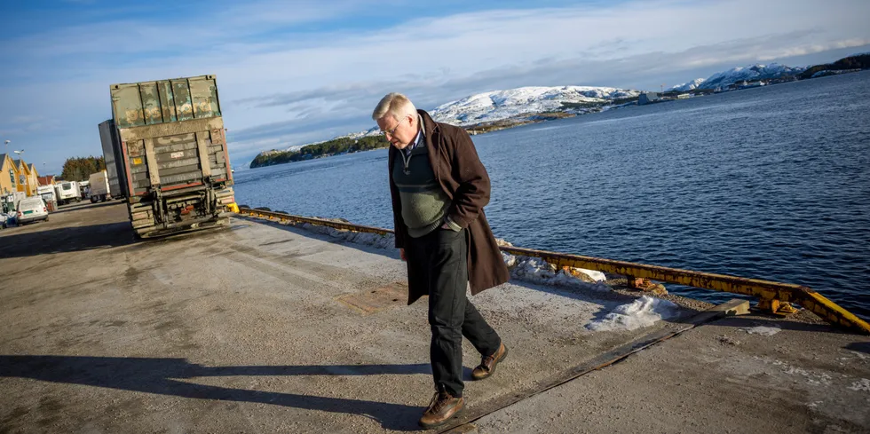 Hans Martin Storø er styreleder i Guntvedt Holding. Her avbildet etter en av de mange ekstraordinære generalforsamlingene som ble avholdt i det nå oppløste lakseselskapet NTS.