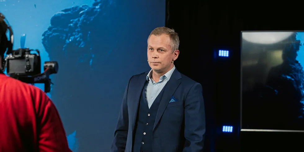 Forbrukeranalytiker Lars Moksness holdt innlegg under sjømatrådets digitale årskonferanse 5. januar.