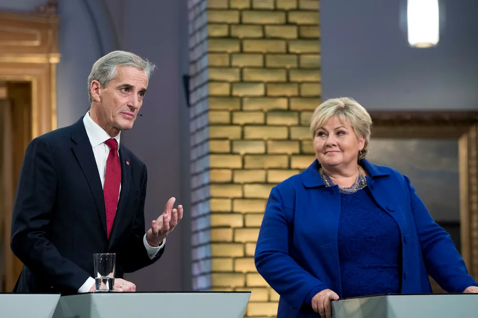 Arbeiderpartiet faller kraftig, mens Høyre går frem på en ny partimåling som Norfakta har utført for Klassekampen.- Foto: Berit Roald, Berit,/NTB scanpix