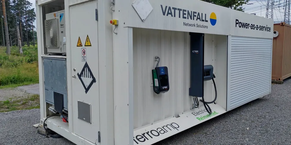 Vattenfalls mobile batterilager skal ikke belaste strømnettet.
