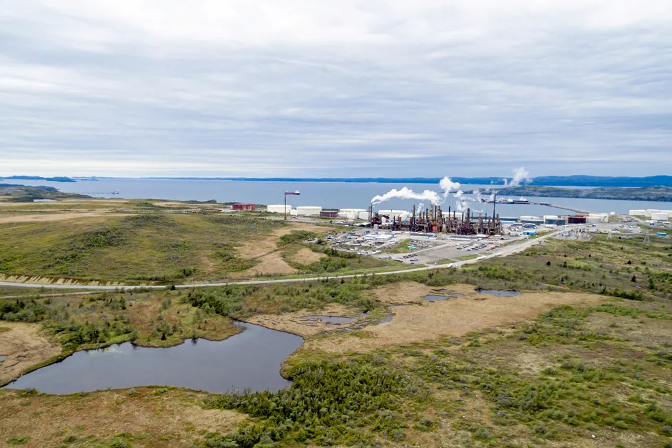 Biorefinery owned by Braya Renewable Fuels' in Come by Chance, Newfoundland, which has expressed interest in buying green hydrogen from the nearby Toqlukuti’k project.