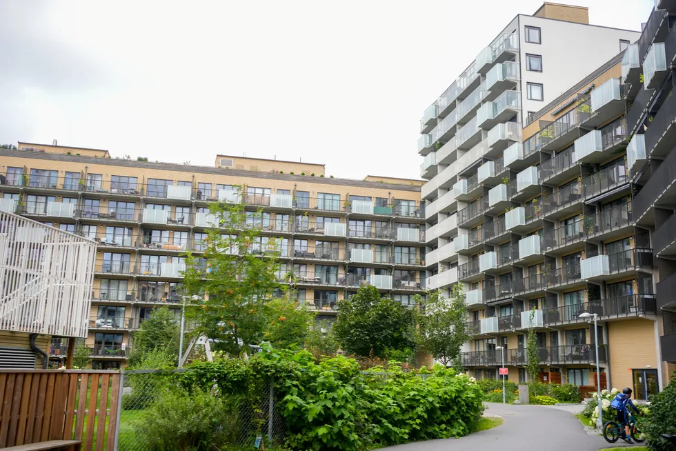 Obos legger frem prisstatistikk for august mandag. Her jobbes det med å ferdigstille leiligheter på Ulven i Oslo.