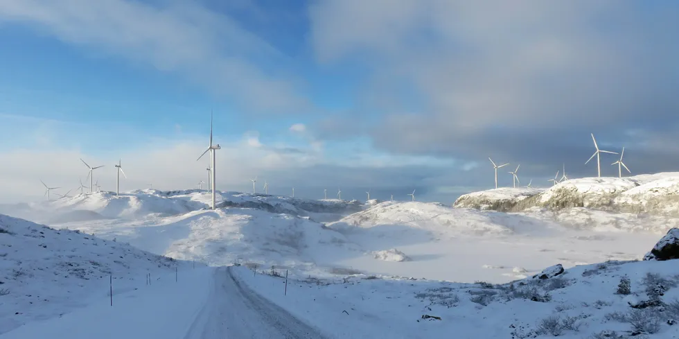 Storheia vindkraftpark i Trøndelag var der det ble produsert mest vindkraft i 2020. Parken sto for over 1 TWh kraftproduksjon.