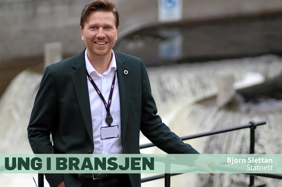 Etter å ha skrevet masteroppgaven sin fra hjemmekontoret ble Bjørn Slettan fristet av ryktene om et godt og sosialt arbeidsmiljø i Statnett.