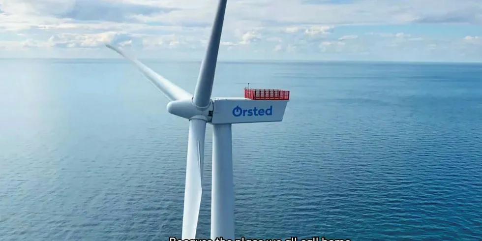 turbine at Orsted offshore wind farm