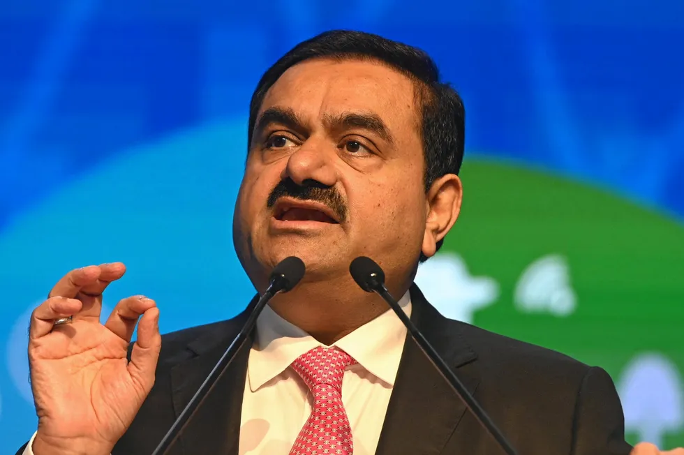 Billionaire Gautam Adani, one of the world's richest men, speaking at the World Congress of Accountants in Mumbai, India, in November.