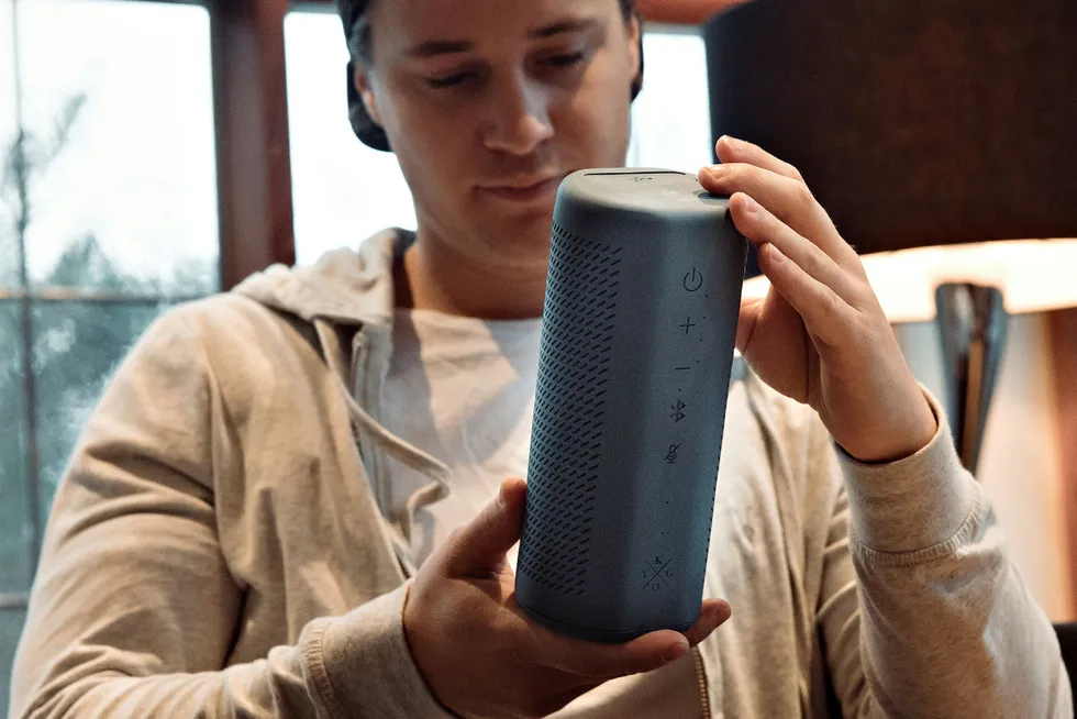 Kygo avduket smarthøyttaleren B9/800 under CES-messen i Las Vegas i januar. Høyttaleren har støtte for den digitale assistenten Google Assistant. Foto: Johannes Lovund