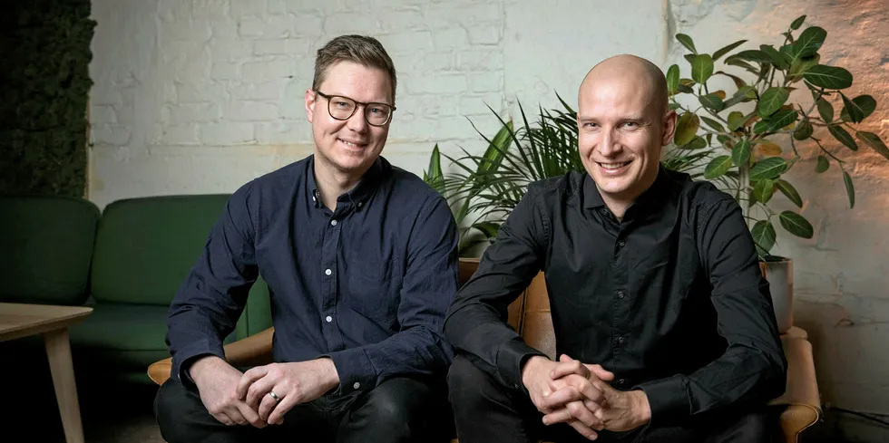 Edgeir Vårdal Aksnes (til høyre) og gründerpartner Daniel Lindèn i Tibber har ekspansive planer for 2020.