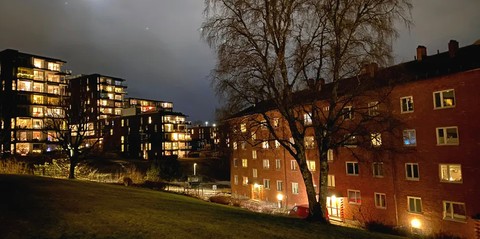 Full strømstøtte over 50 øre/kWh til alle disse leilighetene ville ha kostet titalls milliarder kroner.