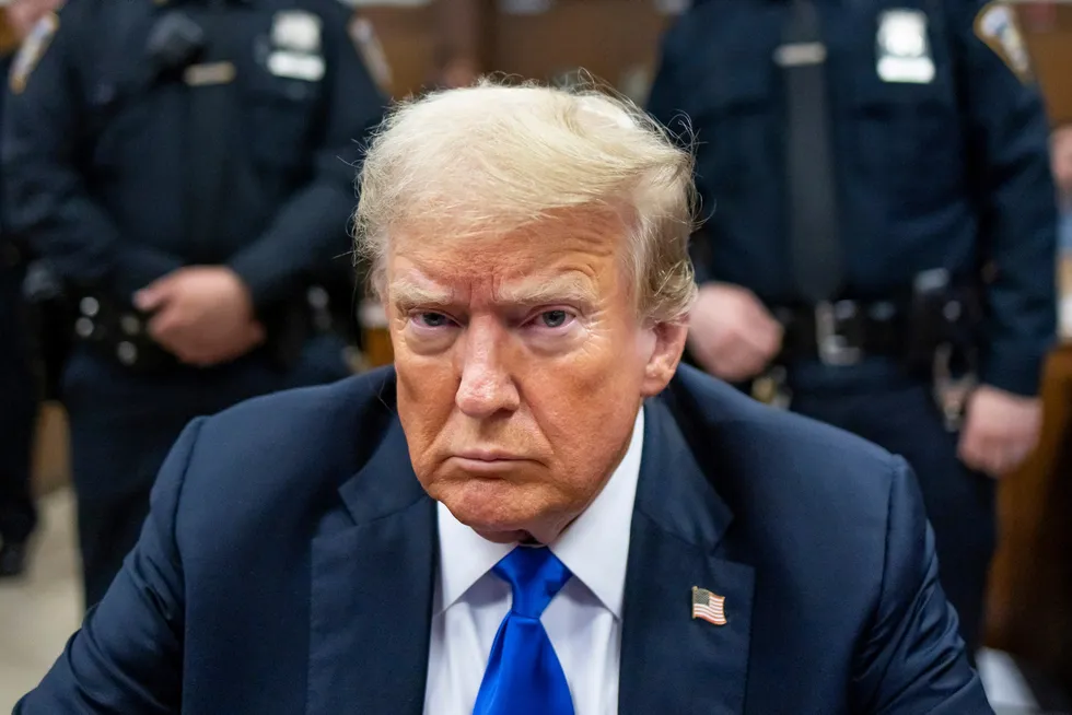 Donald Trump i retten.