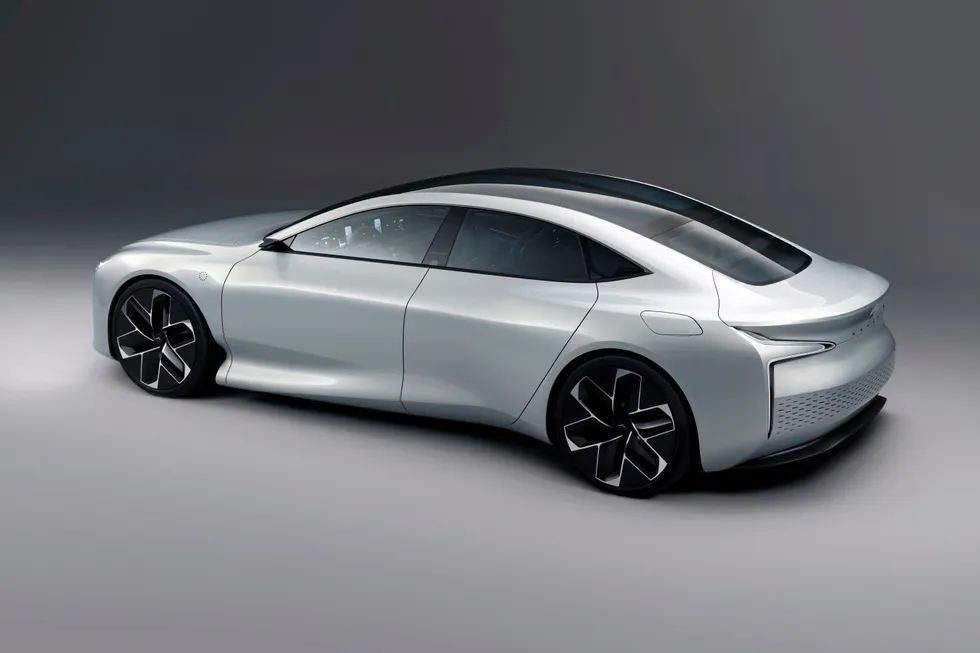 The Hopium Machina hydrogen fuel-cell car.