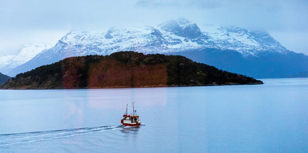Strømprisene stiger videre, og for Nord-Norge sin del har det ikke vært høyere pris de siste tolv årene. Her er en fiskebåt på vei ut fjorden ved Salangsverket.